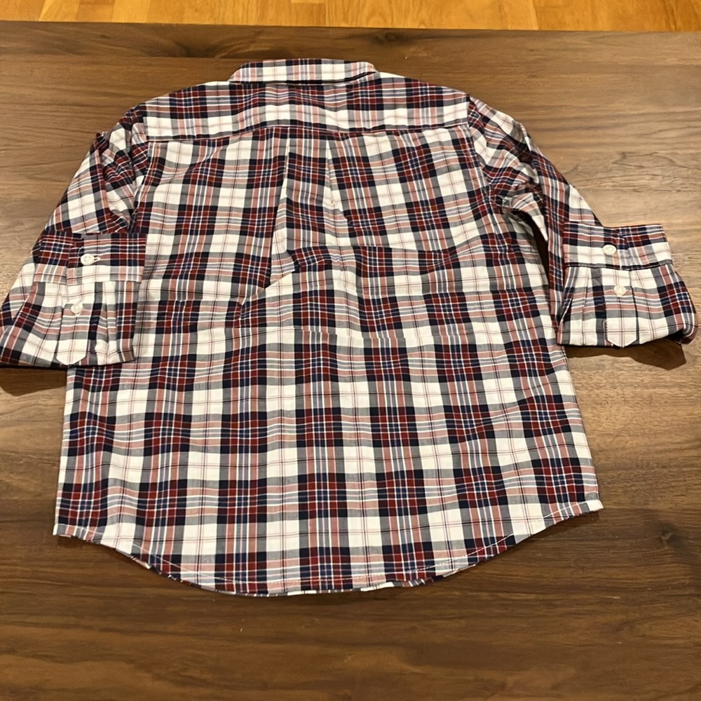 Janie and Jack TARTAN POPLIN SHIRT - Picture 8 of 9
